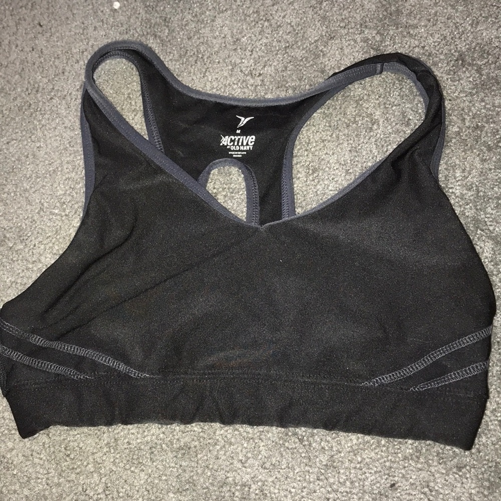 🔥Old Navy Black & Gray Sports Bra - M